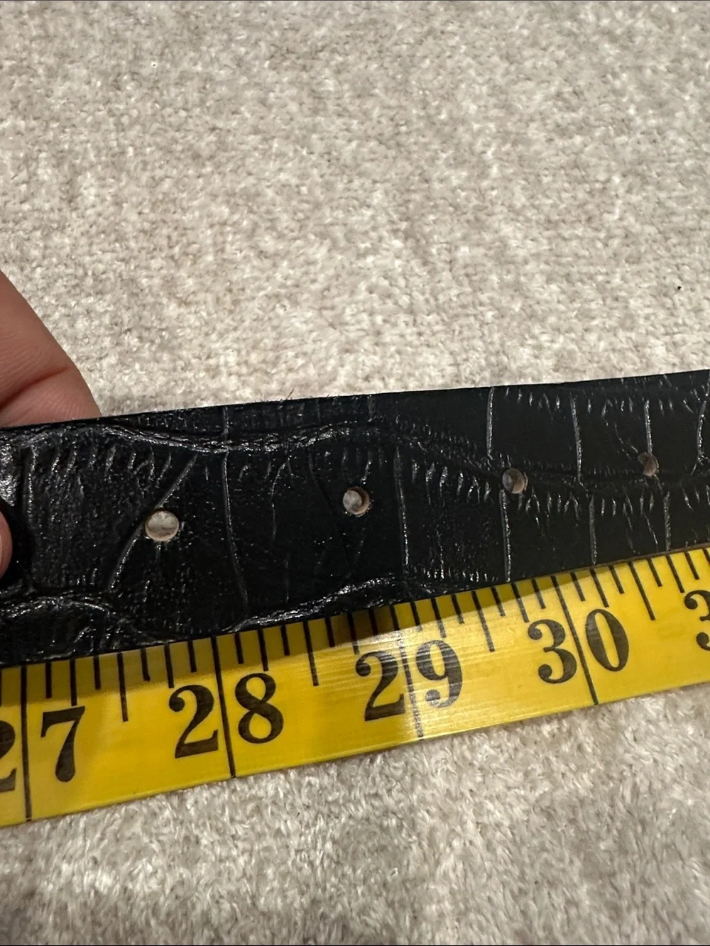 Zara Black Leather Belt with Antique Gold Chain Links